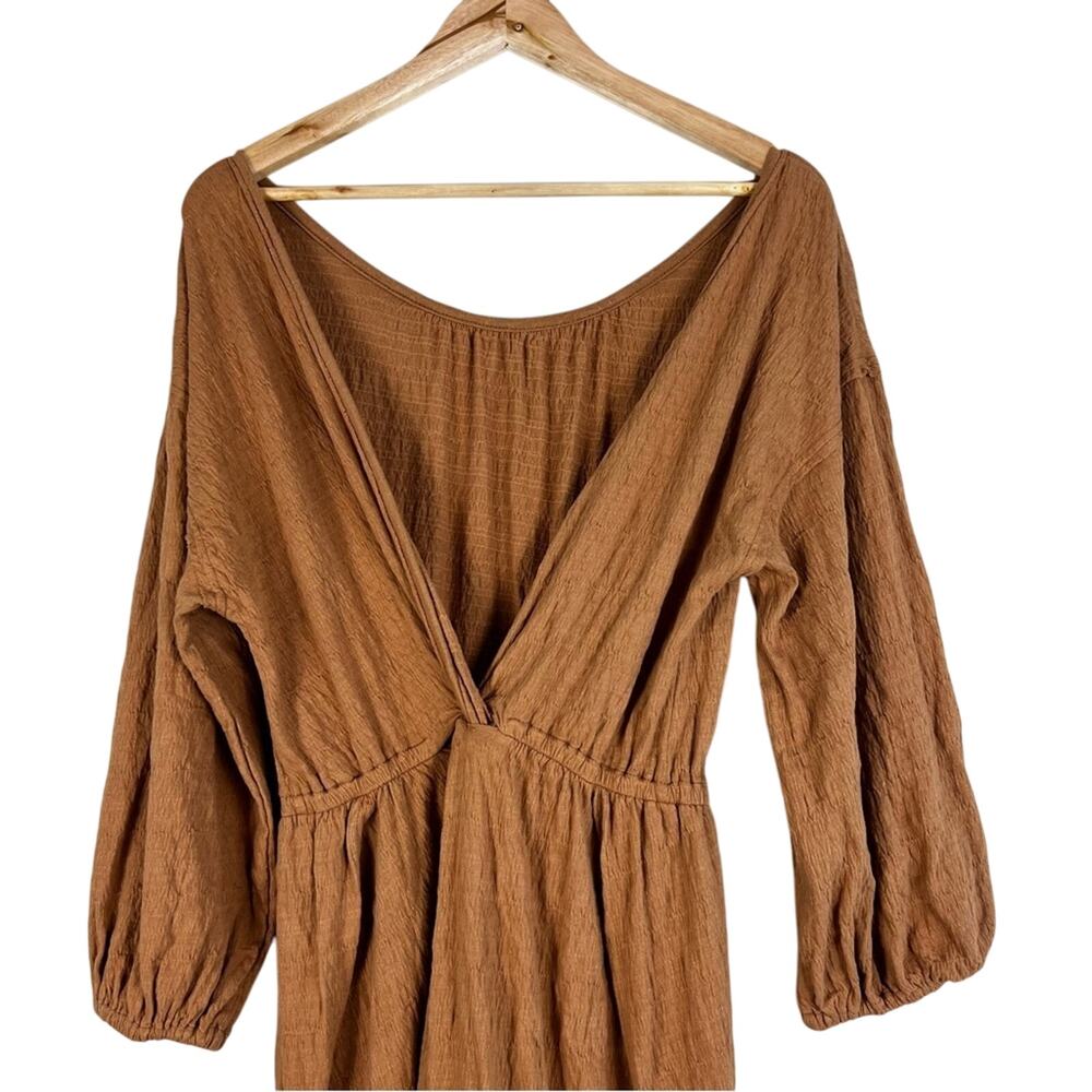 Free People Camel Open-Back Midi Dress - Picture 5 of 7
